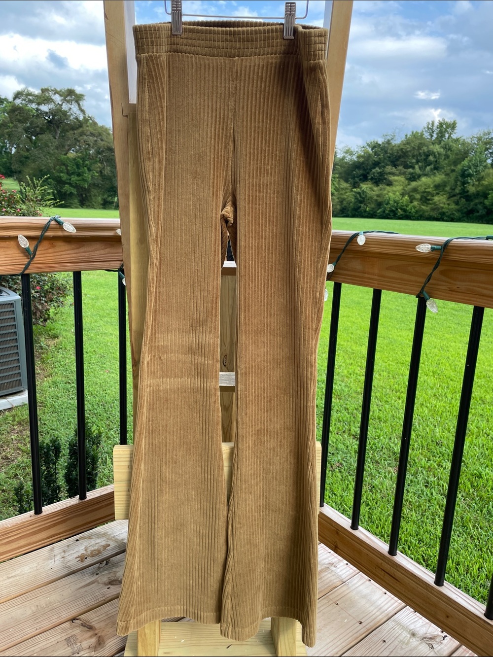 aerie Ribbed Corduroy Pants - Camel